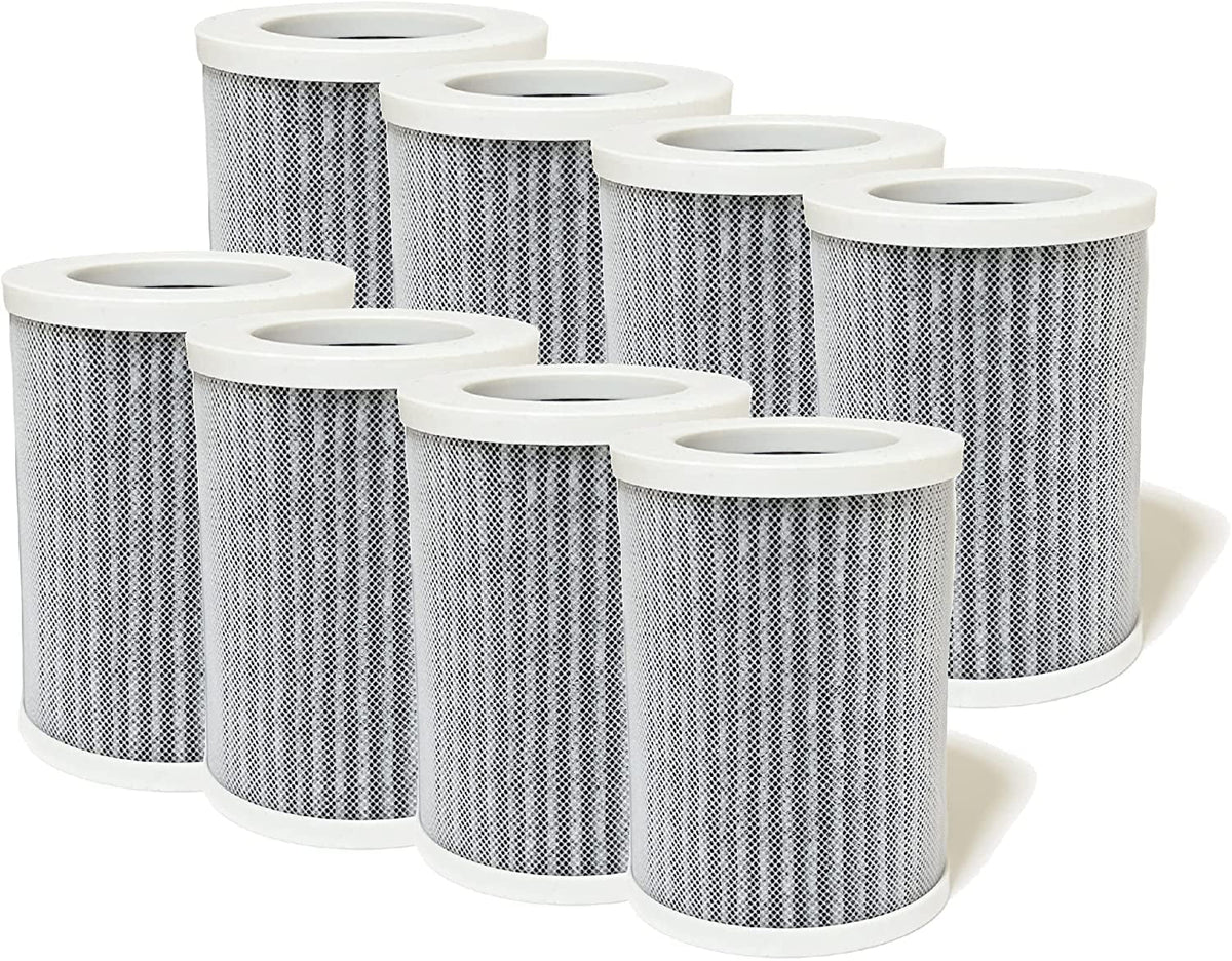 (PEPERSAP), Mini HEPA Portable Carbon Compatible Pure Replacement Purifier with Packs Filters 8 Enrichment Air 3-in-1 True with Activated Purezone