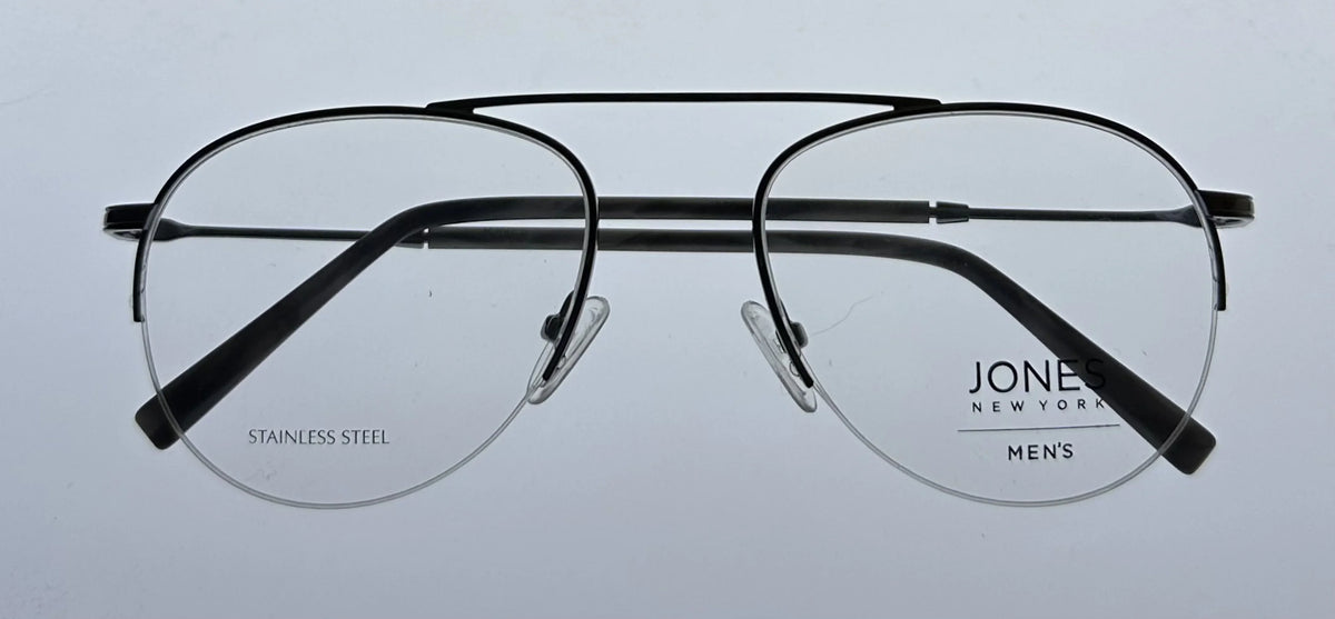 Aviator Rimless Gunmetal York J359. New Mens Metal 53mm Jones Eyewear Frame.