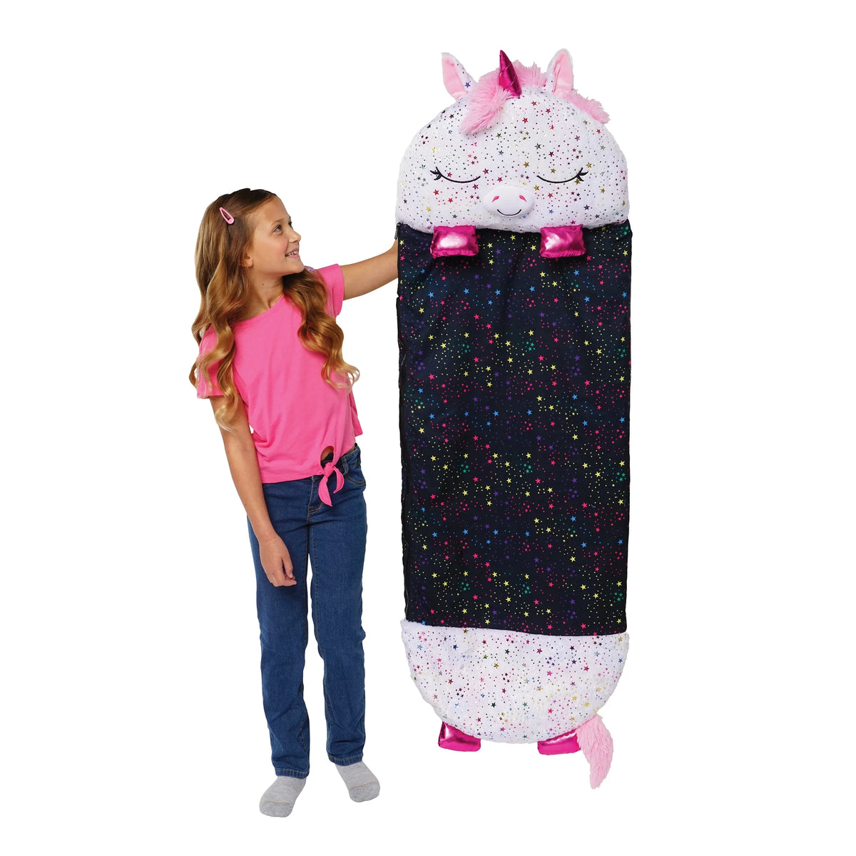 Sleeping and One, Plush Happy in Pillow Toy Nappers Unicorn Sack