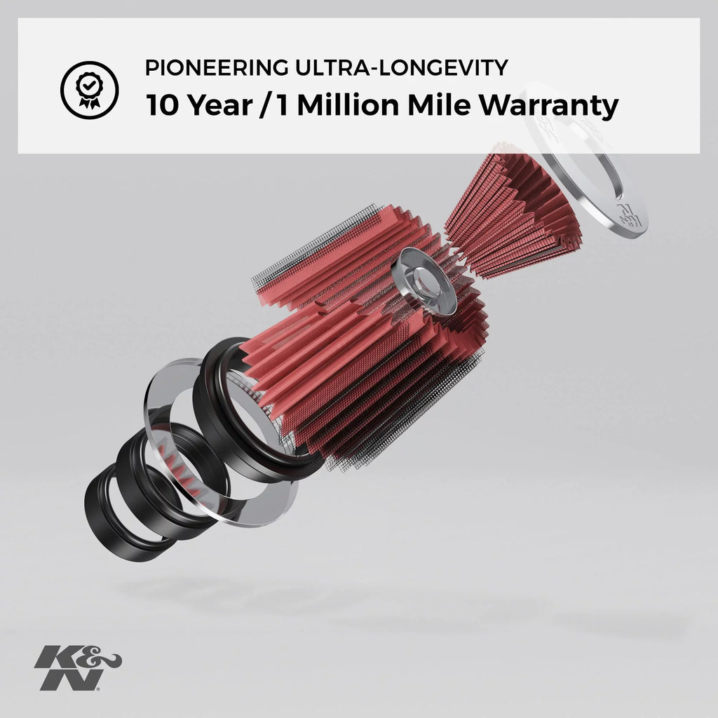 Top 4.5 in 3.5 Flange Base; 2.25 mm) in mm) Universal mm/57 in/2.5 (89 in/2.75 Tapered; in in Air mm/64 , Filter: Washable: Round mm) (114 (114 Clamp-On RG-1003RD-L ID; Height; Engine K&N 4.5 mm) (70