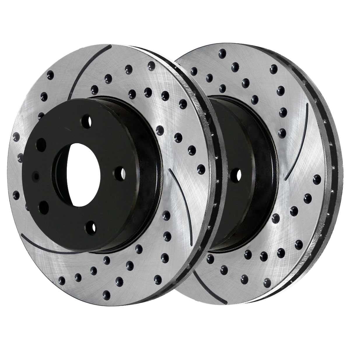Slotted Front 2006 Drilled for Kit 2003 and 2007 Pads and Brake 2004 2010 1.9L Rotors Golf 2002 2008 City Golf Replacement Volkswagen AutoShack Beetle 2.0L 2000 Rear 2005 FWD Ceramic Black 2009