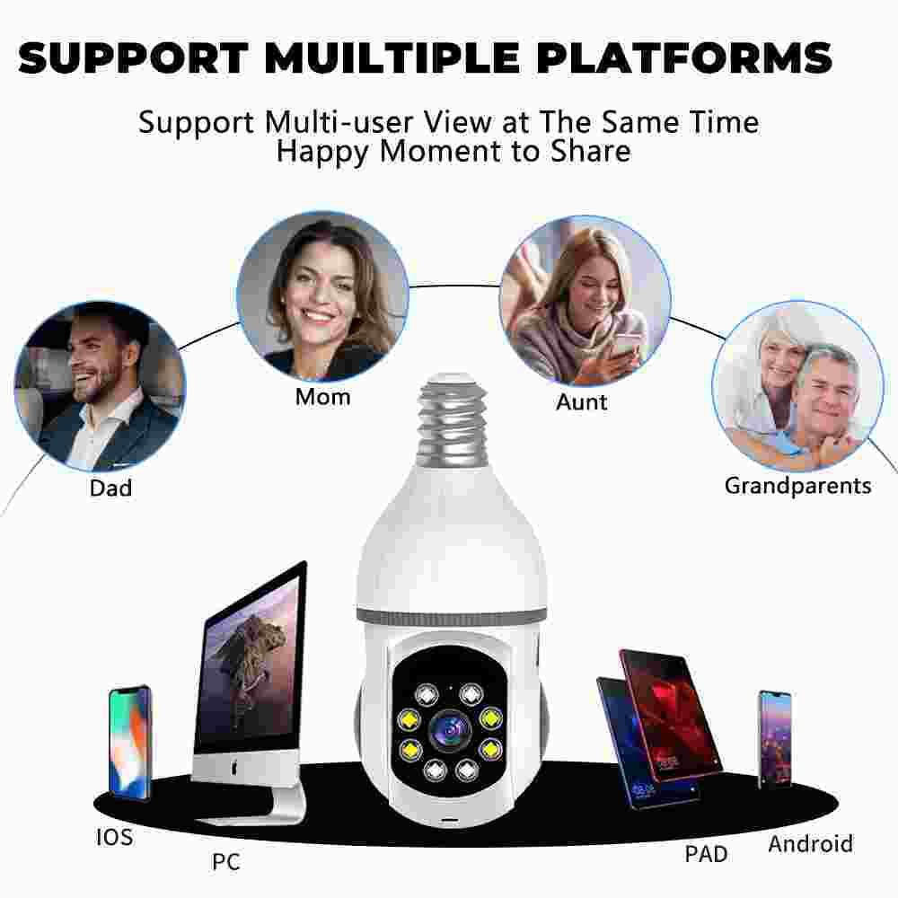 with Home Motion Kepeak Clear Bulb Detection, Camera, Cameras Security Vision WiFi