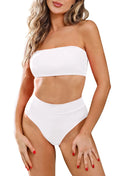Pink Bikini Cheeky Set Removable L White Queen High Swimsuit Women's Pad Wrap Strap Waist