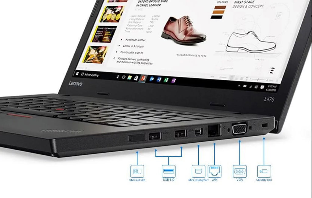 Core GB Laptop (Refurbished) 14" Restored 8GB W10Dg GHz 2.40 i5 W10P Intel Thinkpad L470 250