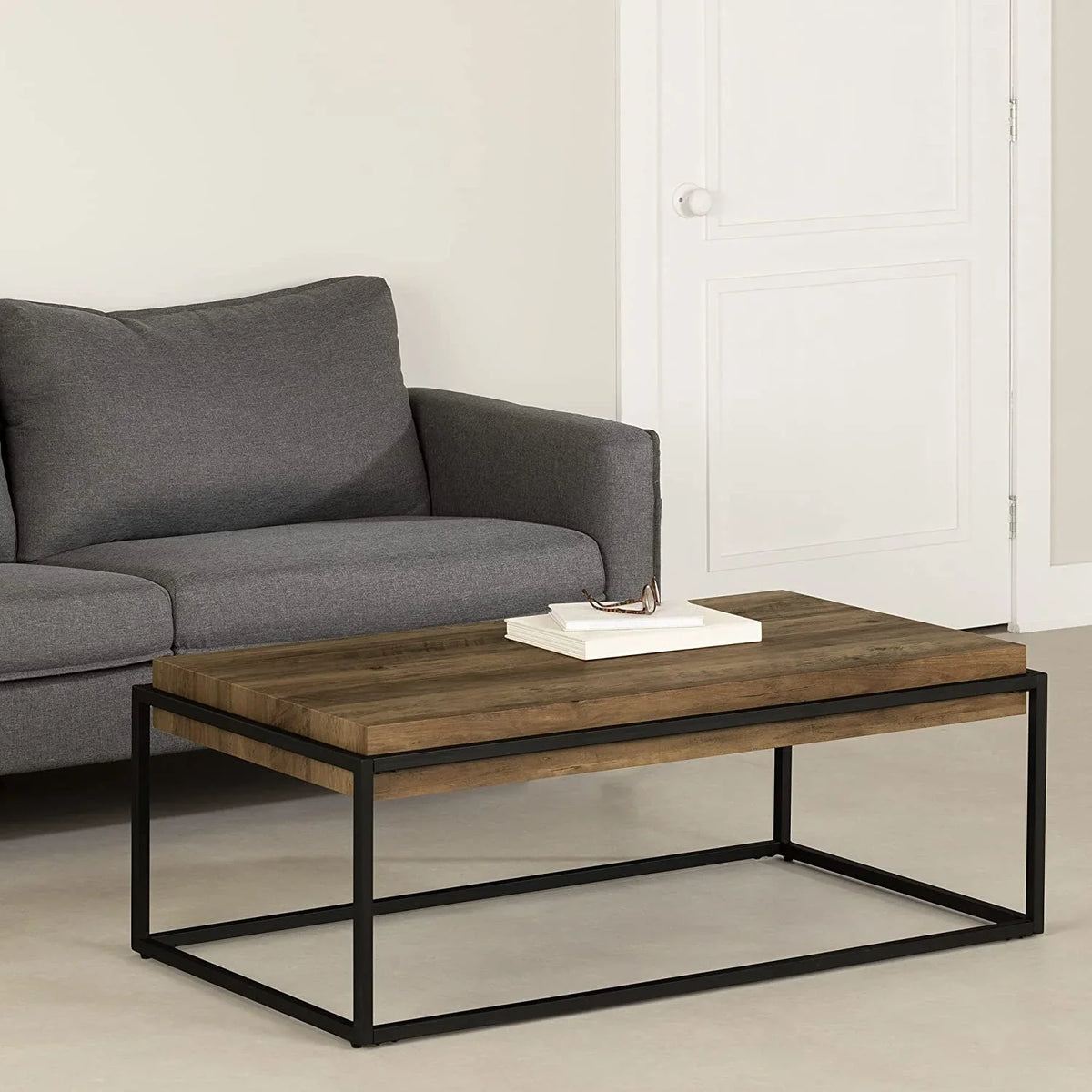 Industrial Modern Table, Acacia Mezzy Coffee Brown