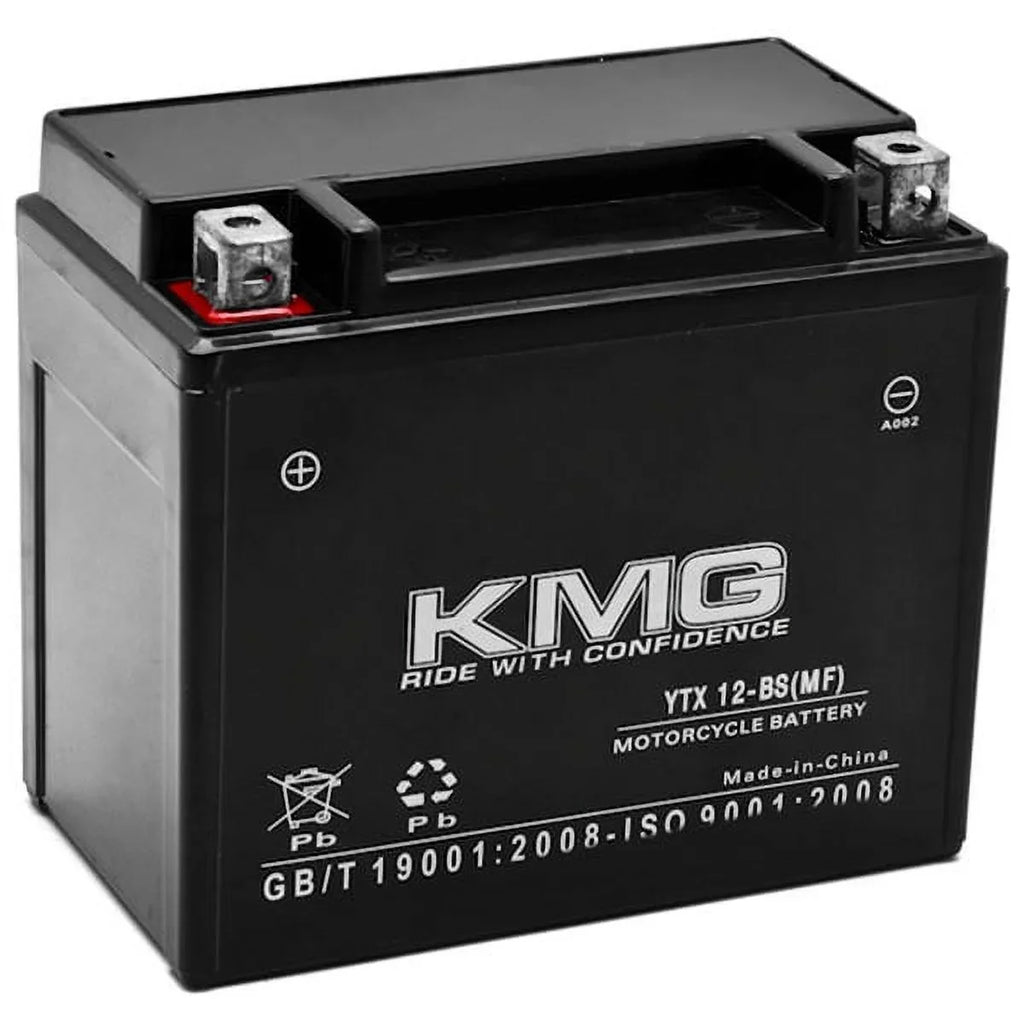 ATV High Maintenance SMF 2001-2004 Battery GSX-R1000 Replacement Powersport Suzuki PerFormance Free Motorcycle 12V Compatible with YTX12-BS Scooter Snowmobile OEM 1000 Sealed KMG Battery
