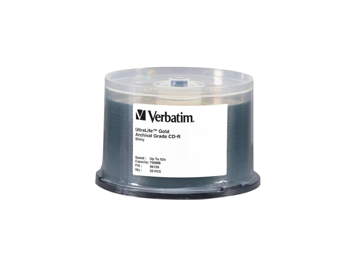 52X Packs 700MB 96159 design CD-R Verbatim Gold Archival Grade Spindle UltraLife 50 Disc