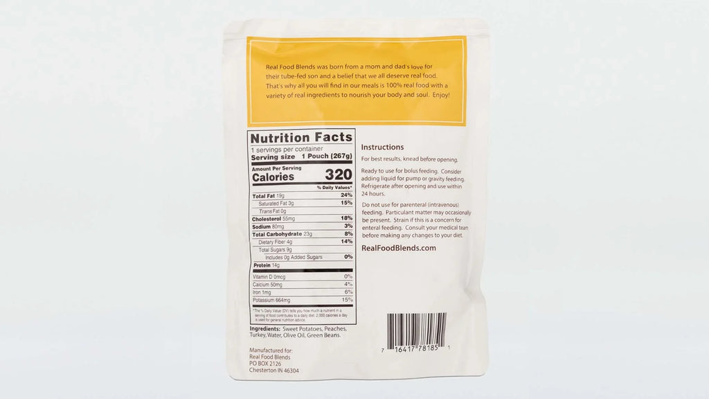 Potatoes - Oz Tube Real People & for - Peaches Fed Sweet 9.4 Meals (Pack of Blends Pouch Turkey, 12) Food -
