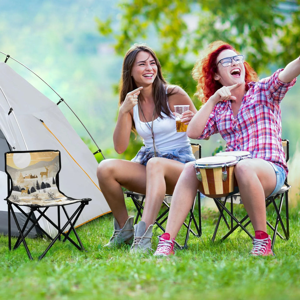 Bag Lawn Forest Golden Chair Chair Chair Beach Carry Camping Portable Kids Folding Deers in Chair Small with Fishing Outdoor for