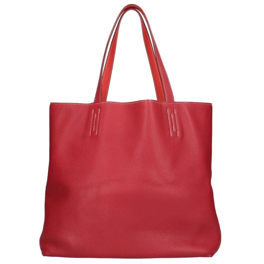 Taurillon Pre-Owned 36 Sense (Good) Hermes Clemence Tote Ladies HERMES Red Bag Double
