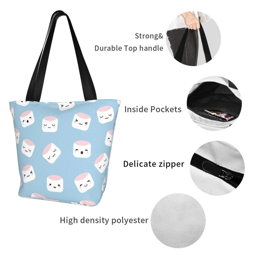 Cartoon Hobos Women'S Handbags Bag Sushi Shopping Large Bag,Shoulder Capacity Tote Lukts Bag