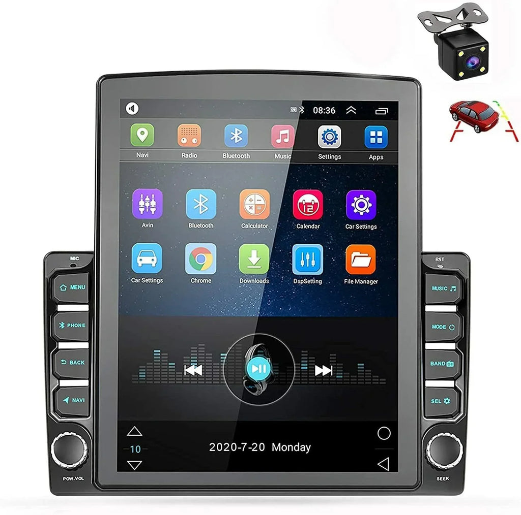 9.7" Screen FM Music GPS Touch Navigation Universal Bluetooth KingFurt Reversing Input Radio Camera Car Stereo