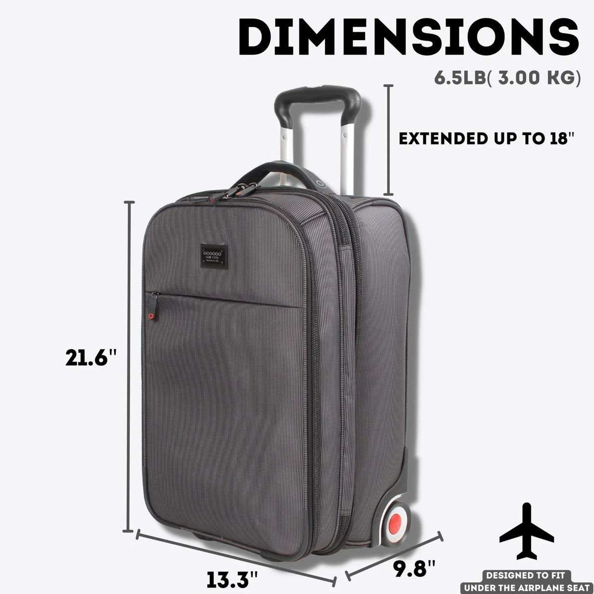 Business and J Bay Backpack Rolling for World Black Carry-on Travel Commute,