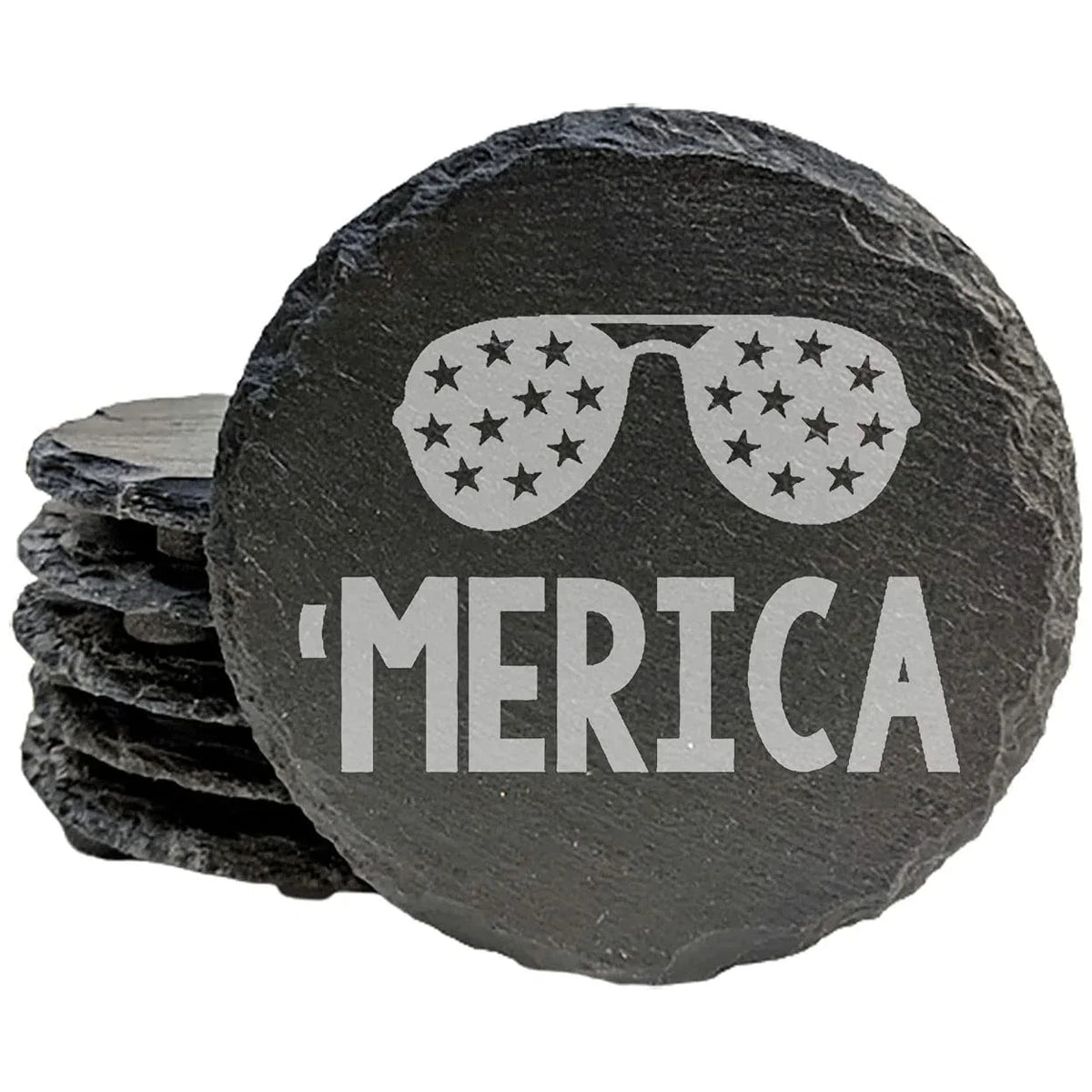 'Merica Of - Se - Round Slae Sunglasses Coasers 5