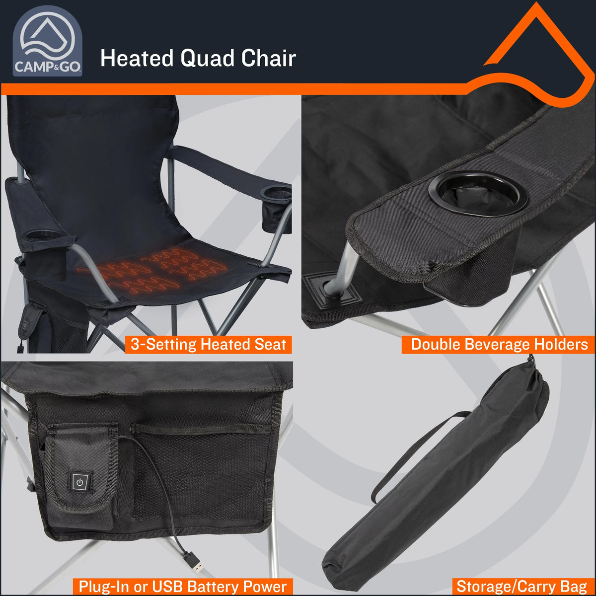 Heated Deluxe chair Quad