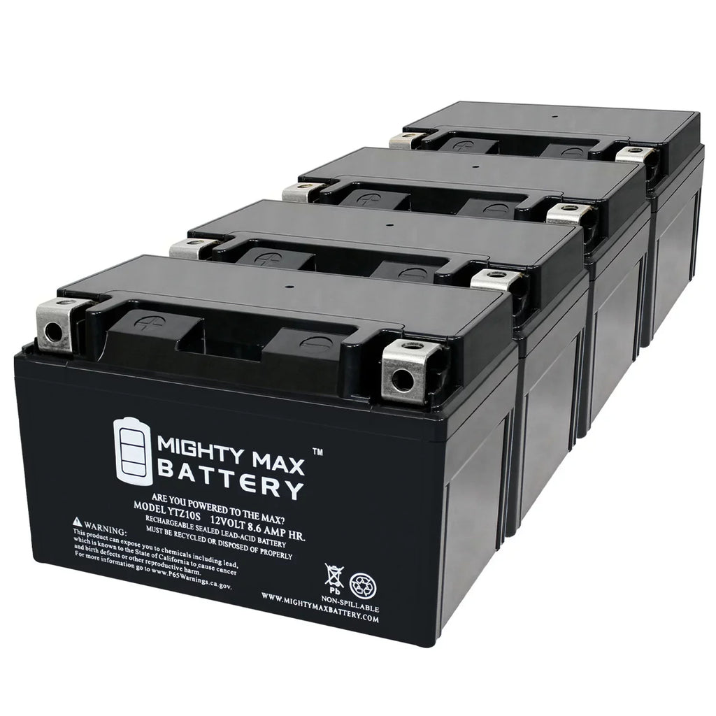 1000 12V Suzuki Pack 4 Replacement YTZ10S 8.6AH - compatible with GSX-R1000 00-17 Battery