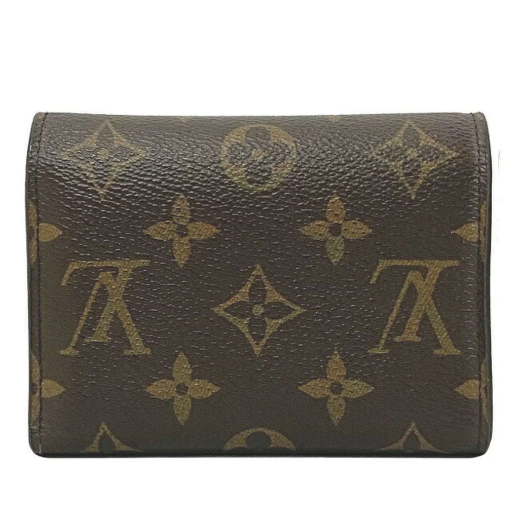 Rose (Good) NZ3119 Trifold Victorine Brown LOUIS Pink Monogram Pre-Owned M62360 Wallet Portefeuille VUITTON Ladies Ballerine