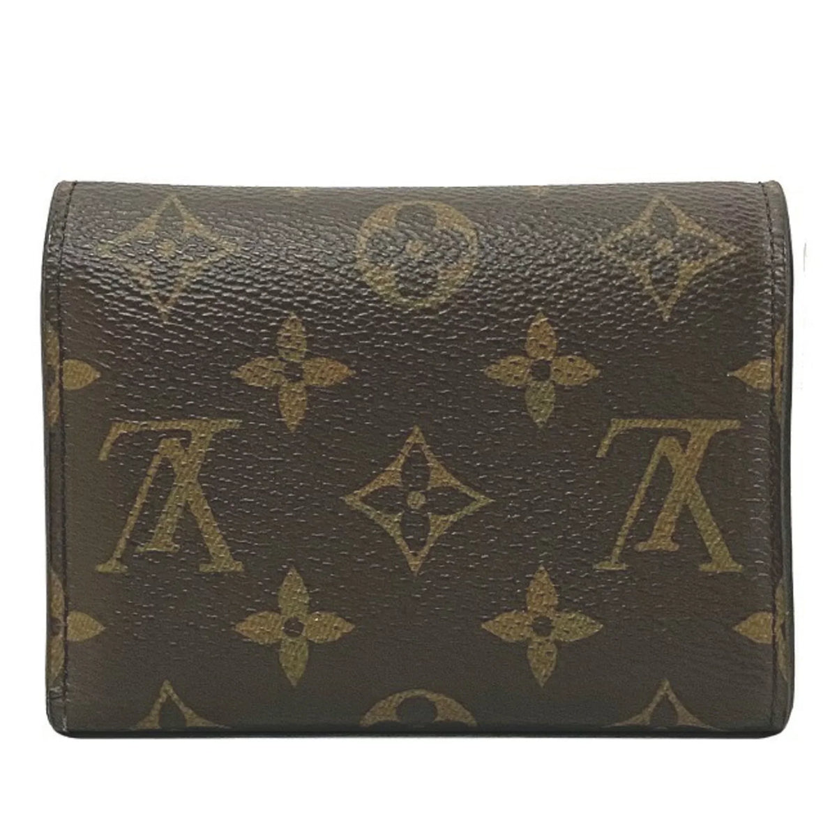 Rose (Good) NZ3119 Trifold Victorine Brown LOUIS Pink Monogram Pre-Owned M62360 Wallet Portefeuille VUITTON Ladies Ballerine
