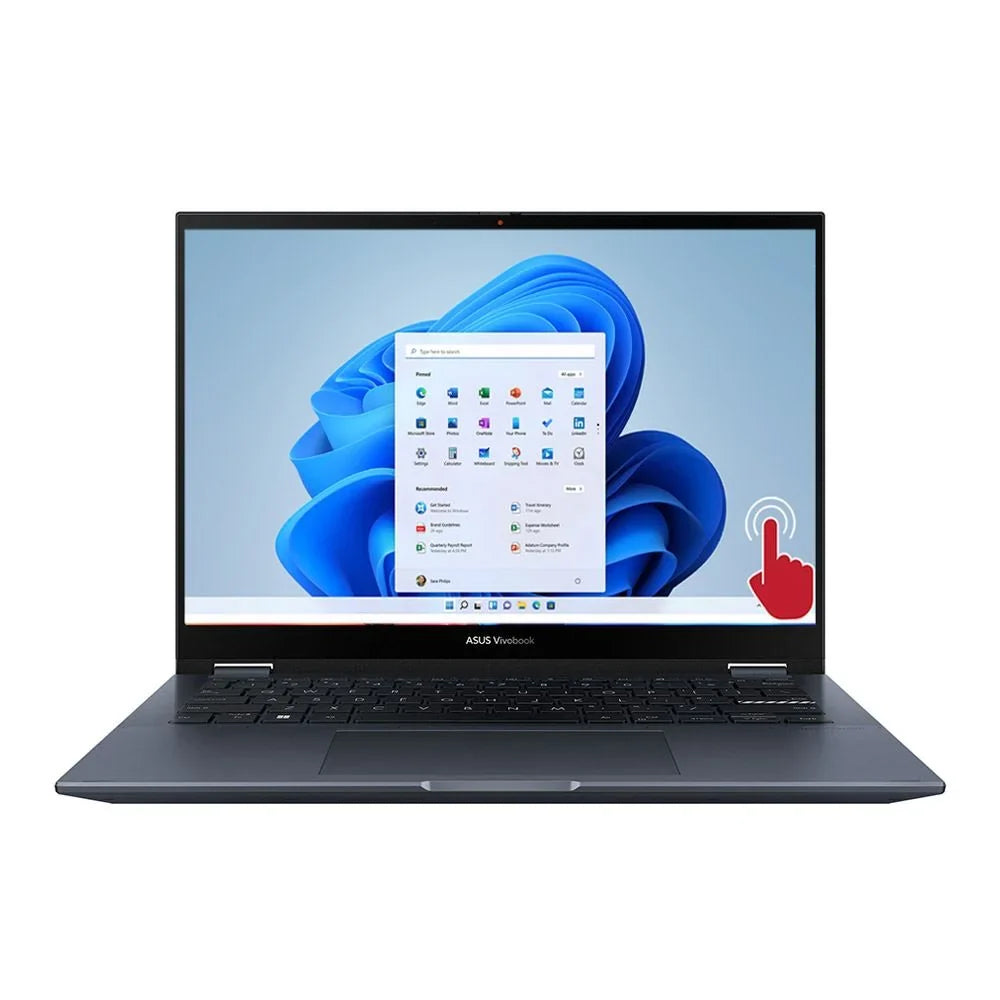 Gen State Vivobook 1220P Home Solid 1.1GHz 2-in-1 Processor Quiet i3 Intel Drive Blue RAM S Intel Graphics Laptop DDR4 14" Core BT TP3402ZA-OS34T 256GB 11 WiFi 12th UHD Computer Flip 8GB Windows