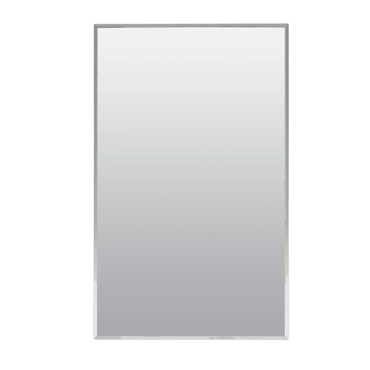 Surface-Mount 16" 26", Rectangle Medicine Steel Cabinet, Home Recessed Mirror x Zenna Frameless or