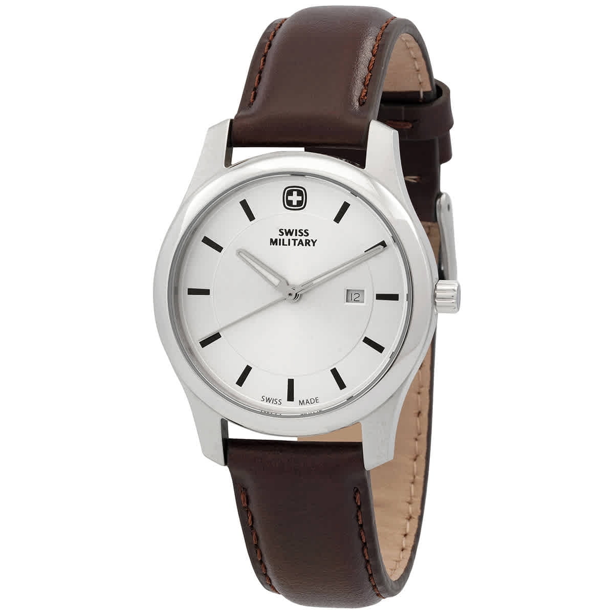 01.1421.319 Dial City Quartz Watch Ladies Military Silver Classic Swiss