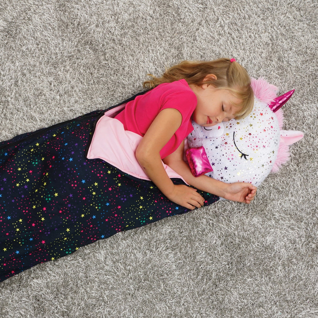 Sleeping and One, Plush Happy in Pillow Toy Nappers Unicorn Sack