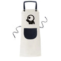 Monster Bib Linen Apron Kitchen Pinafore Cyclops Adjustable Alien Cotton Pocket Alien Universe BBQ