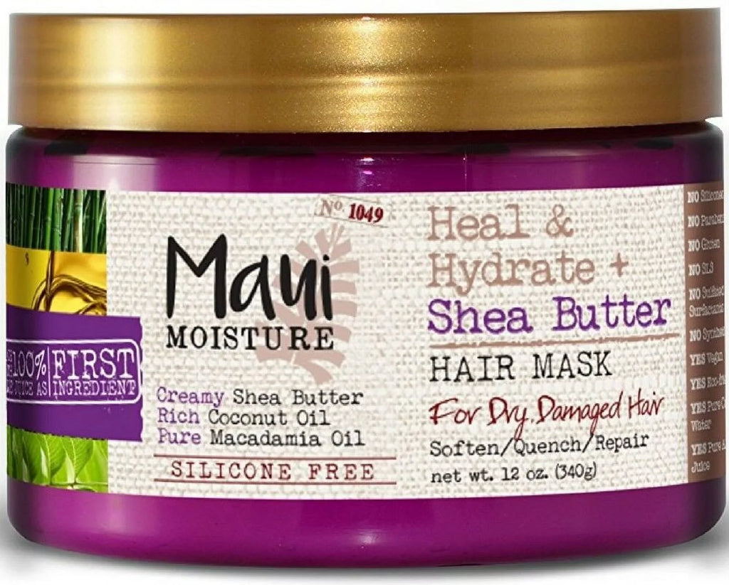 3) Hydrate Heal Shea Moisture & Butter oz (Pack of Maui + Mask Hair 12