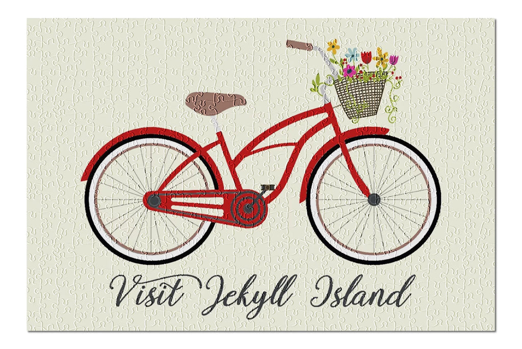 Beach Puzzle Made USA) for Family, and in and Adults Premium Island, Visit Cruiser 500 Piece Basket Georgia, Jigsaw inches, (19x27 Jekyll