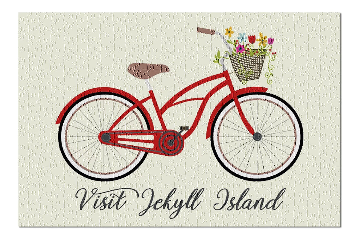 Beach Puzzle Made USA) for Family, and in and Adults Premium Island, Visit Cruiser 500 Piece Basket Georgia, Jigsaw inches, (19x27 Jekyll