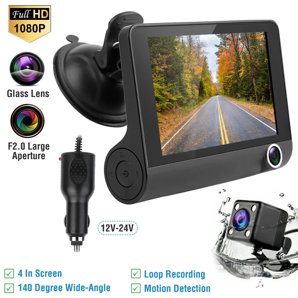 3 Driving Camera Seamless Vehicle Recording Recorder Lens iMountek 4In Camera 3 Lens Recorder Car Driving Dash Car