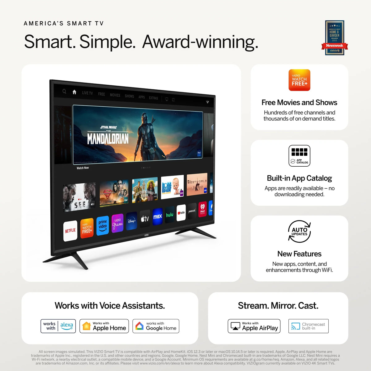 TV Smart VIZIO HDR OLED SmartCast OLED65-H1 65" 4K Class