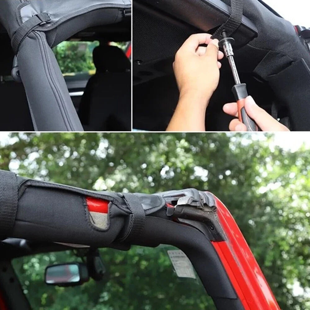 Durable JK/JKU 2007-2018, Protection, Top Sunshade & Install to Black, Jeep Easy KingFurt Leather Wrangler