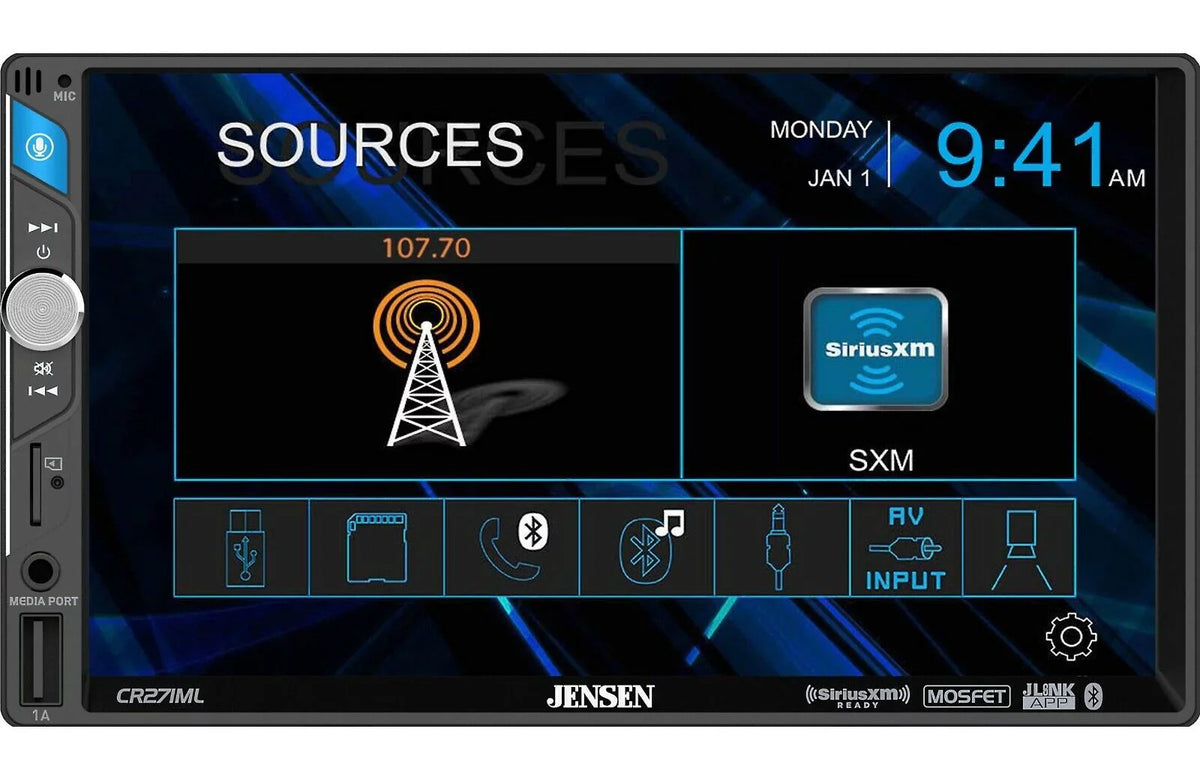 RADIO CD/DVD/AUX NAVIGATION JENSEN UP STEREO TACOMA USB BLUETOOTH GPS 2016 & PKG