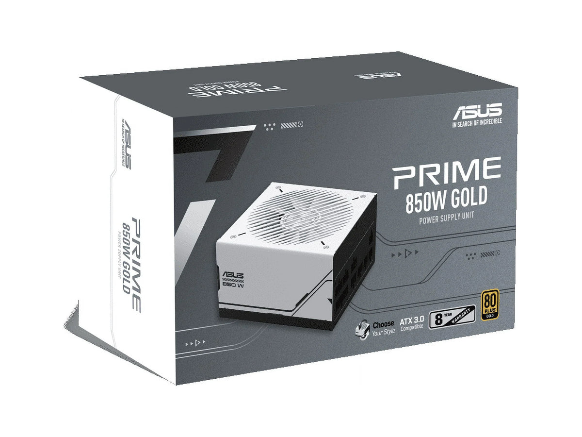 Two Warranty) Certified, Bearings, Ball (850 One, Watt, Modular Prime Dual Fully 8-Year Compatible, Gold Supply, 850W Color in 3.0 80+ Gold Power ATX Options