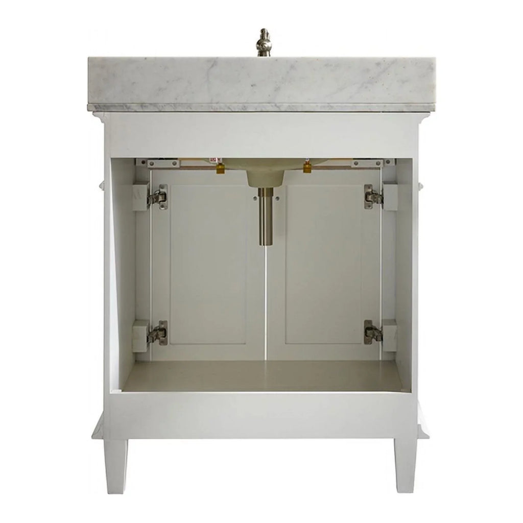 Legion Wood Furniture Sink MDF/Veneer Cabinet Vanity Contemporary in White 30"