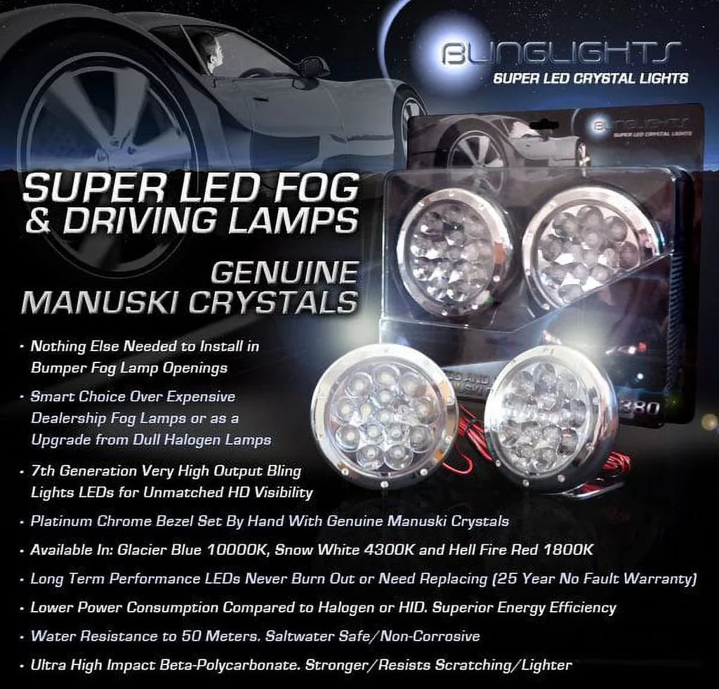 SLK For Fog 1998 LED R170 200 Mercedes-Benz Lights 1996 Foglamps 2000 1997 SLK200 Driving Lamps 1999 Kit