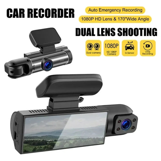 Vision Camera Xhy Motion Driving Recorder HD or Dash Car 1080P Lens Inside G-Sensor, Dual Cam Detection Video Front Night DVR