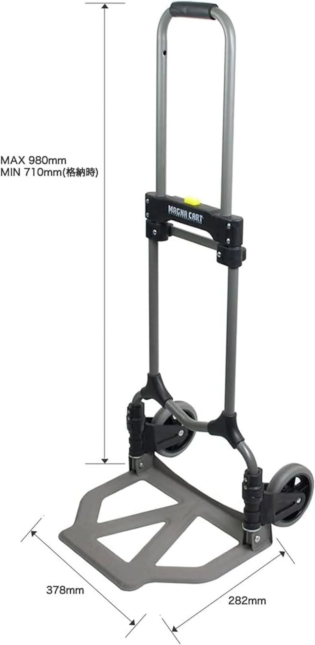 Truck Cart Personal W/Telescoping 160Lb Folding Capacity Luggage MCI Handle, Pack) Steel Hand Silver/Black (2