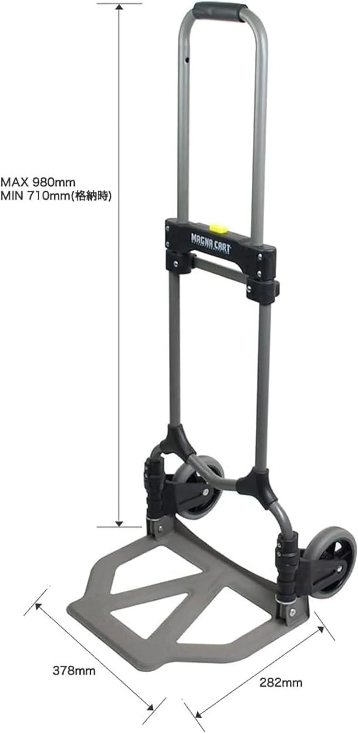 Truck Cart Personal W/Telescoping 160Lb Folding Capacity Luggage MCI Handle, Pack) Steel Hand Silver/Black (2