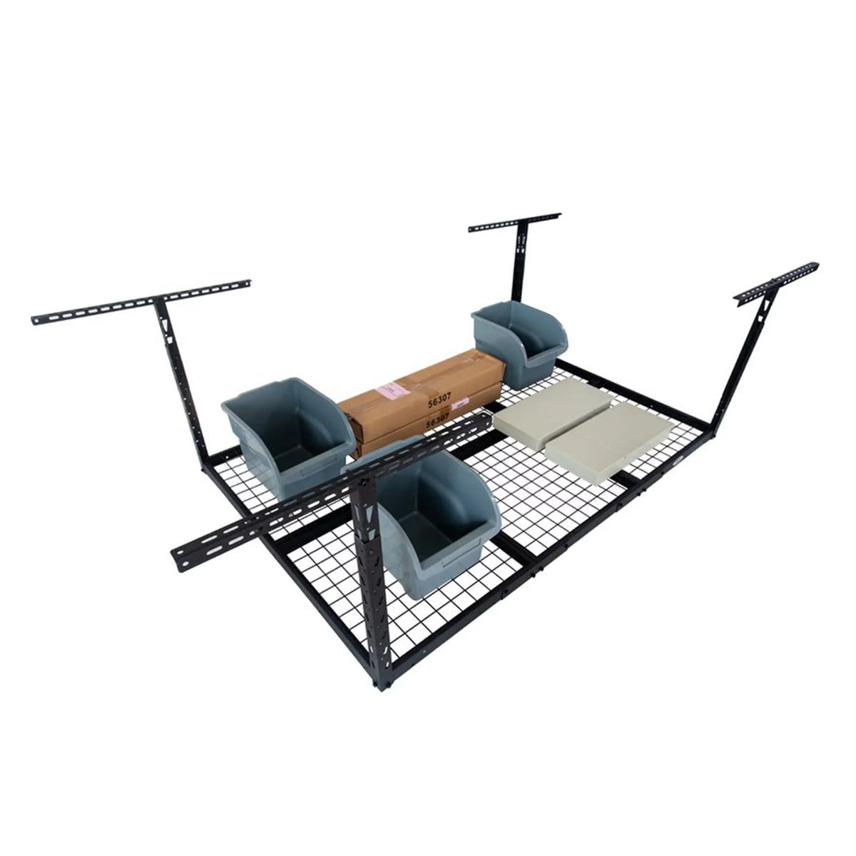 Storage x Steel Rack 48 CAT Black Garage Adjustable Inch Ceiling System, 72