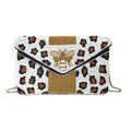Multi Clutch Crossbody, Print Bee Leopard B-Spark Beaded