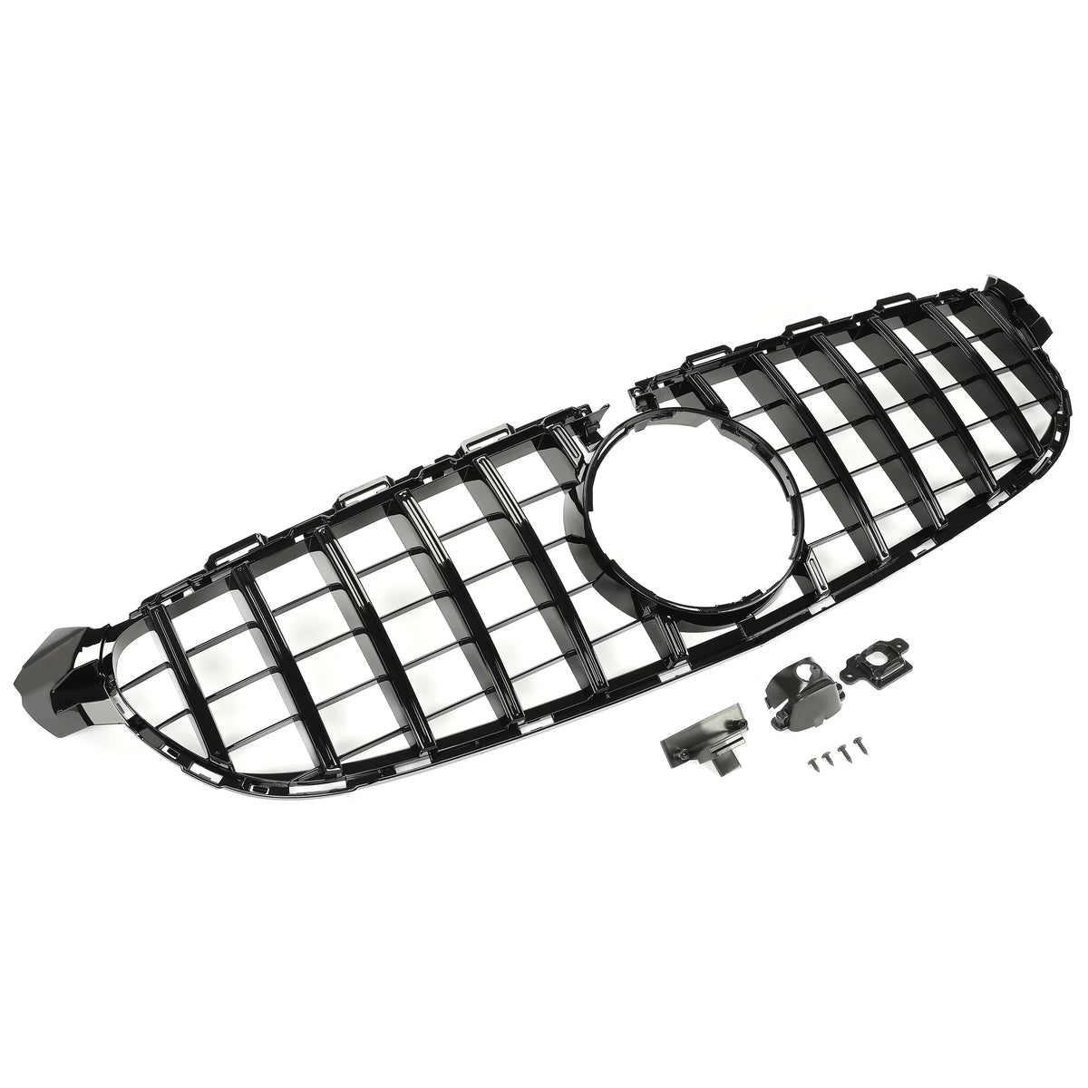 2017 Painted Black Or Camera for C63 Bumper Mercedes Cover Front Both with design W205 2018 2015 without 2016 for AMG Kojem Benz S Grille