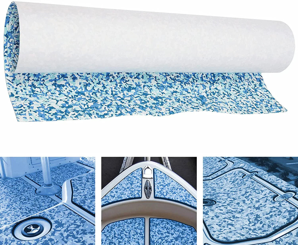 35.4X Blue Sheet Yacht Non-Slip Artificial inch RV Car Boat Teak Decking Mat Mat for White 94.5 Teak EVA Marine Foam Camouflage Yachts Floor
