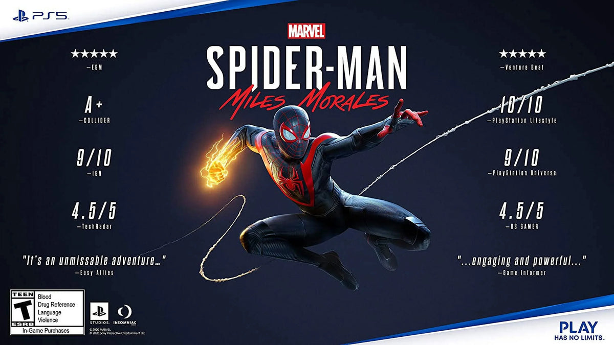 '+ 5 Spider-Man: PlayStation Marvel's Morales Console Miles