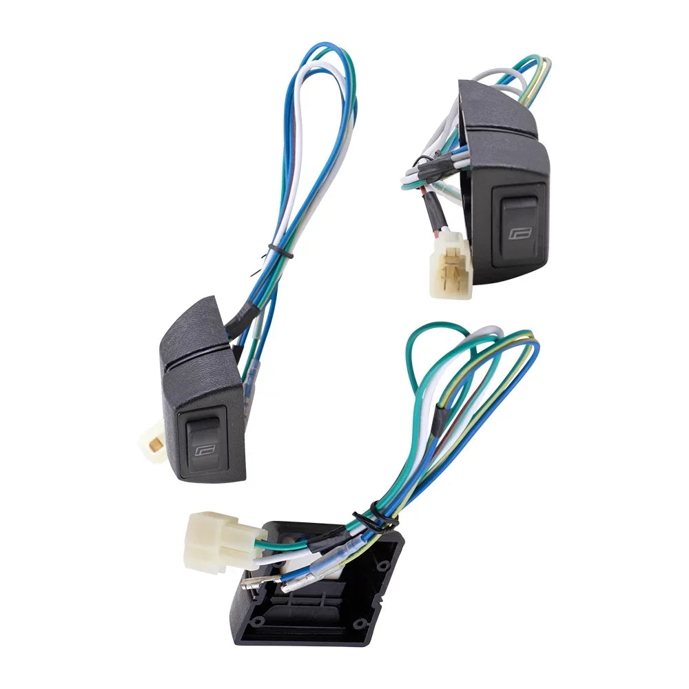 Horizontal Replacement with Design Switch Window and Pickup Power with Truck Van SUV Universal Bezels Brock Car Compatible Kit Wiring 4 Door