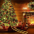 Climbling Home Santa Christmas with Claus for Garden 10.5 Xmas Outdoor Wall Ladder ft Porch Led Waterroof Lights Roof Xmas Lights Lights Tree Lava Decor