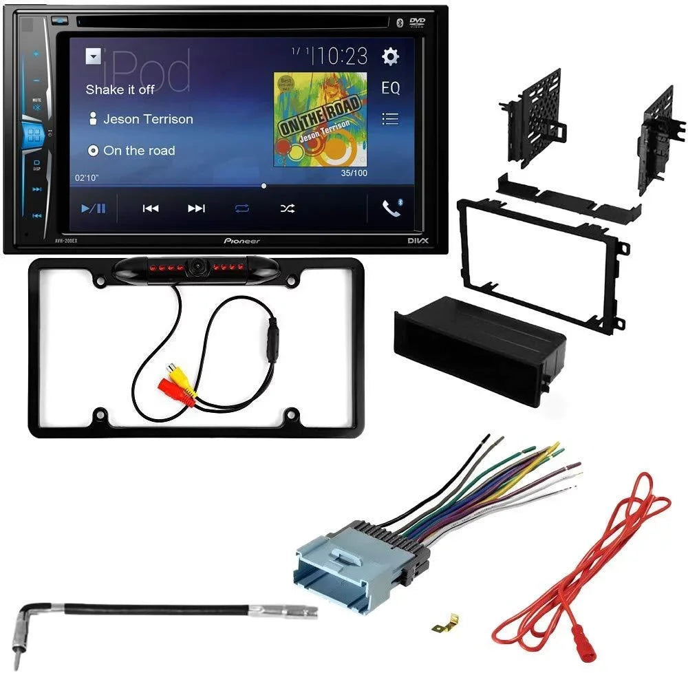 Grand Installation Pioneer Pontiac and / Bluetooth for AM 2001-2005 KIT2416 Stereo Camera, Mounting Kit Bundle Din Backup Multimedia - Double with Dash Kit Car Touchscreen, DVD