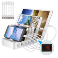 USB Charging Organizer Dock for Fast Android Charging , Cell Devices with 6 Phone, - iPhone Phone USB for Ports , Station Multiple