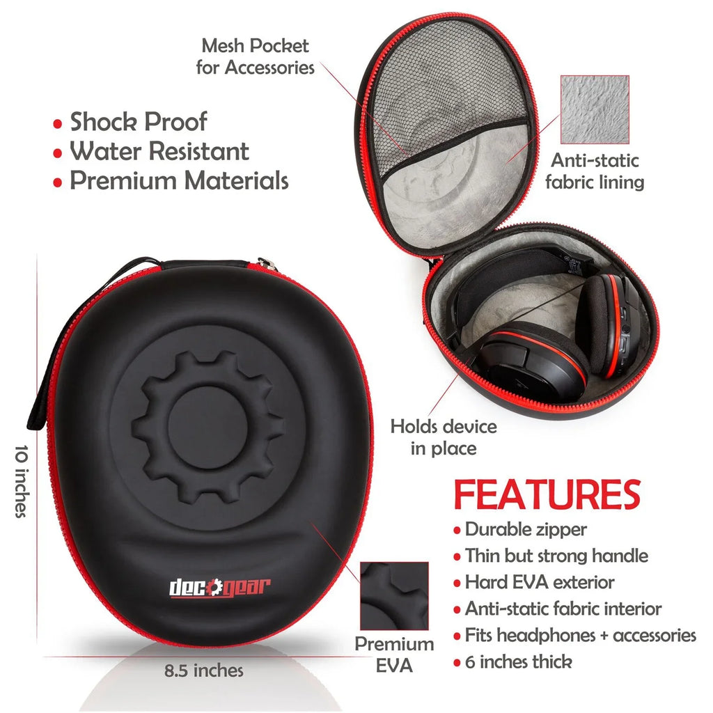 Deco Sony Wireless (Black) Bundle Noise-Canceling Gear with Case Headphones WH-CH710N